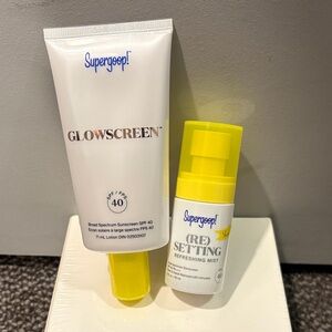 Supergoop! Glowscreen and Setting Mist Duo - White and Yellow
